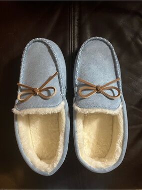 New Blue Sonoma For Life Franz Slip On Moccasins Moc House Slippers Shoes L 8 9💙
